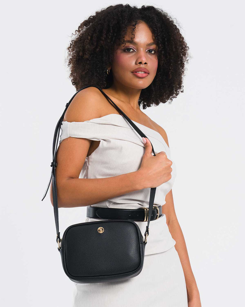 Us Polo Assn Logolu Omuz Çantası Siyah