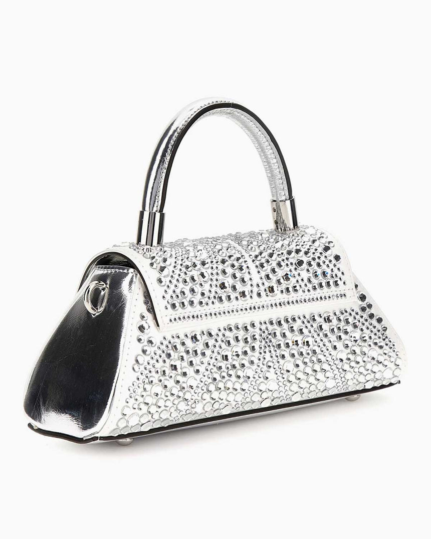 Guess Beauvoir Handle Zincir Detaylı El Çantası Silver