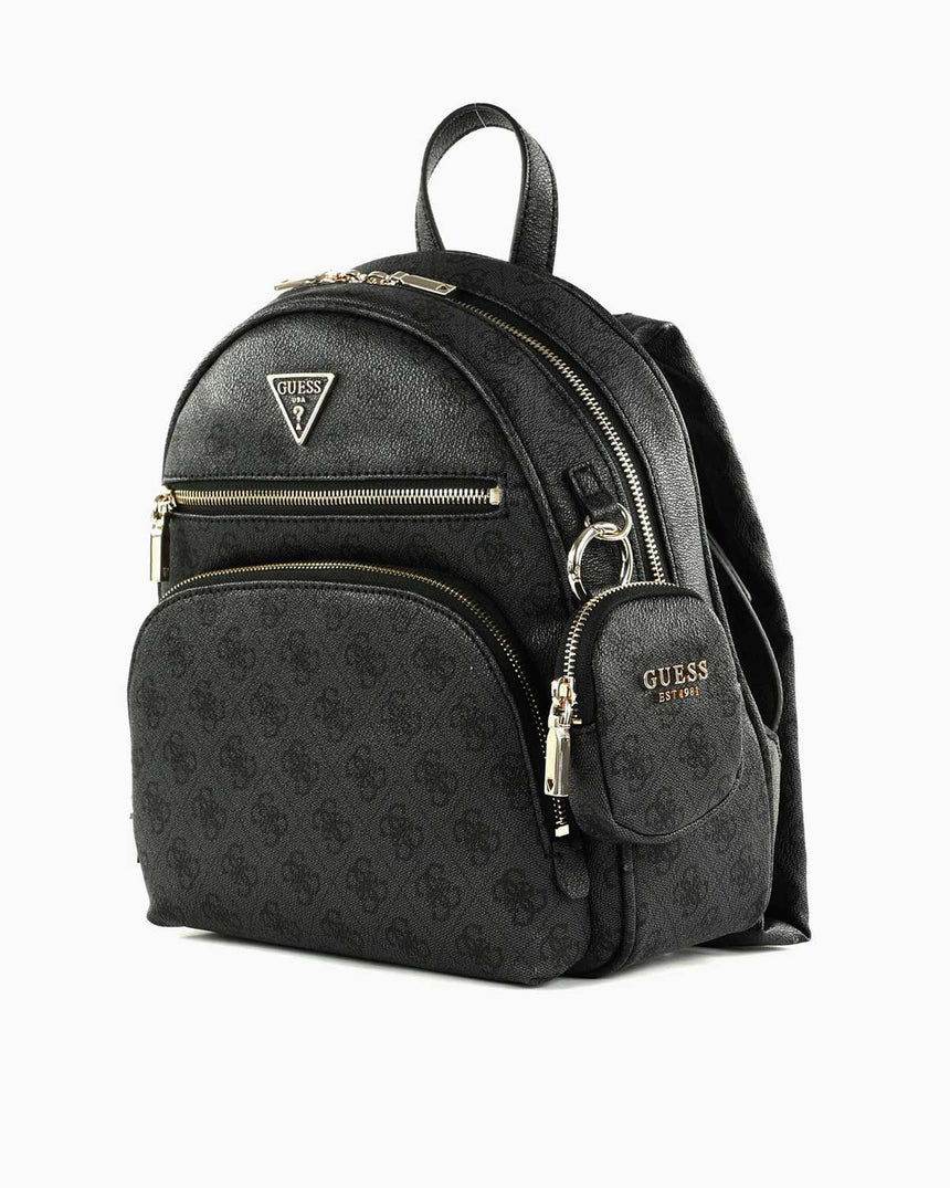 Guess Power Play Tech Backpack Monogram Sırt Çantası Coal Logo