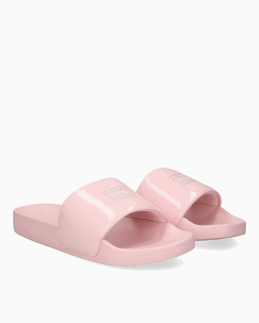 Tommy Hilfiger Bubble Bayrak Logolu Kadın Havuz Terlik Misty Pink