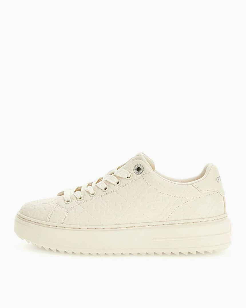 Guess Denesa Cupsole Kabartma Desenli Sneakers White