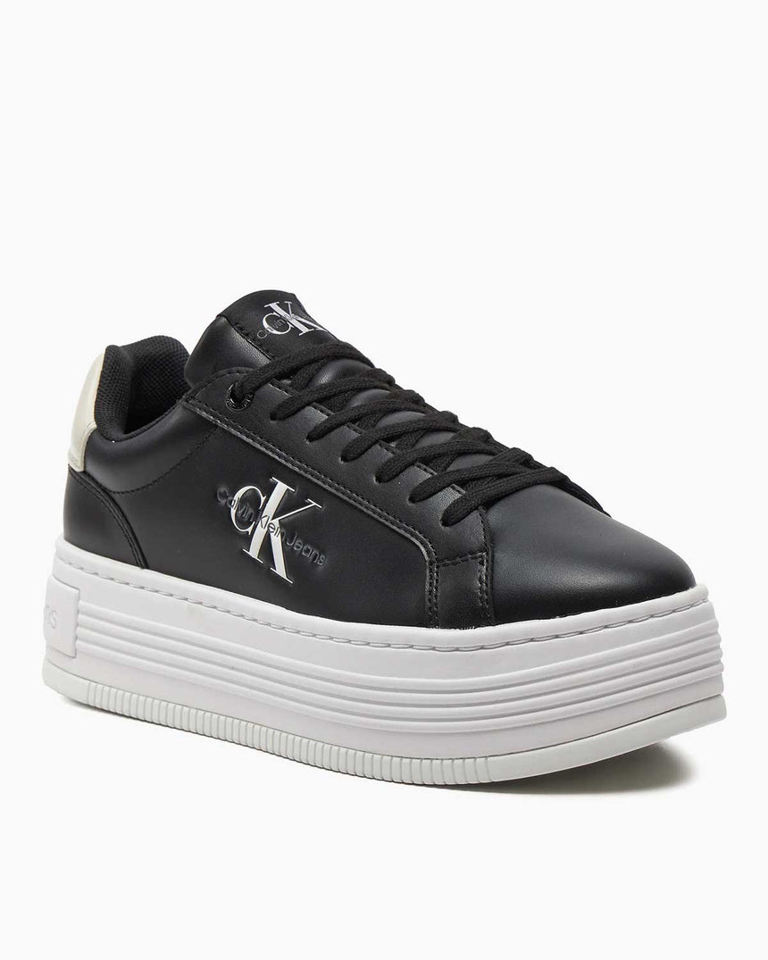 Calvin Klein Bold Platform Low Lace Up Sneakers Black/Eggshell
