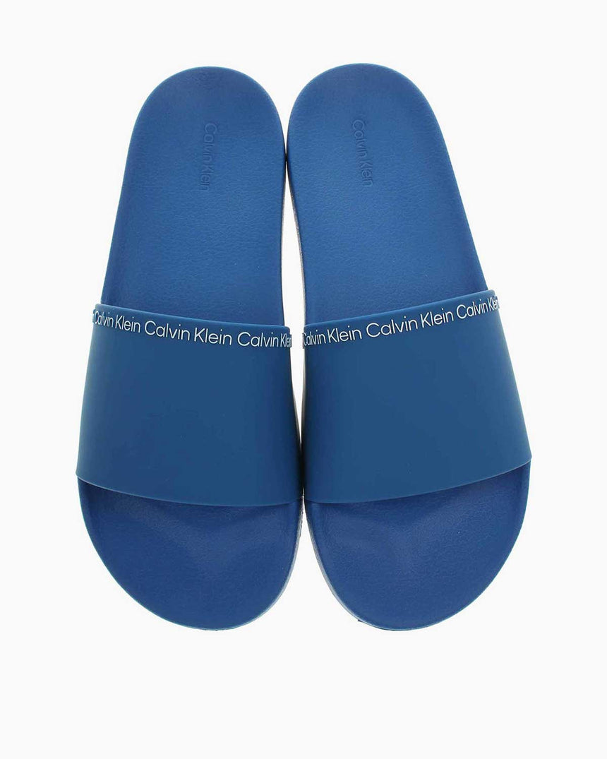 Calvin Klein Pool Slide Rubber Erkek Terlik Delta Blue