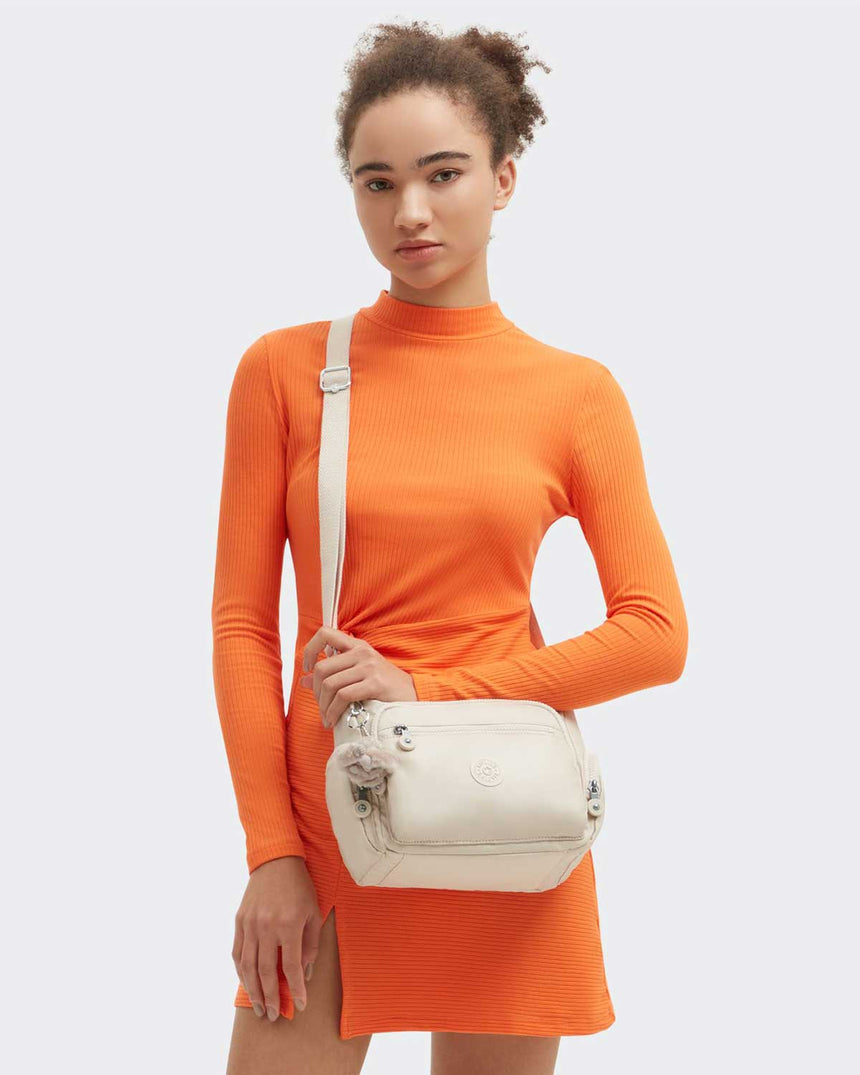 Kipling Gabbie S Kadın Omuz Çantası Beige Pearl