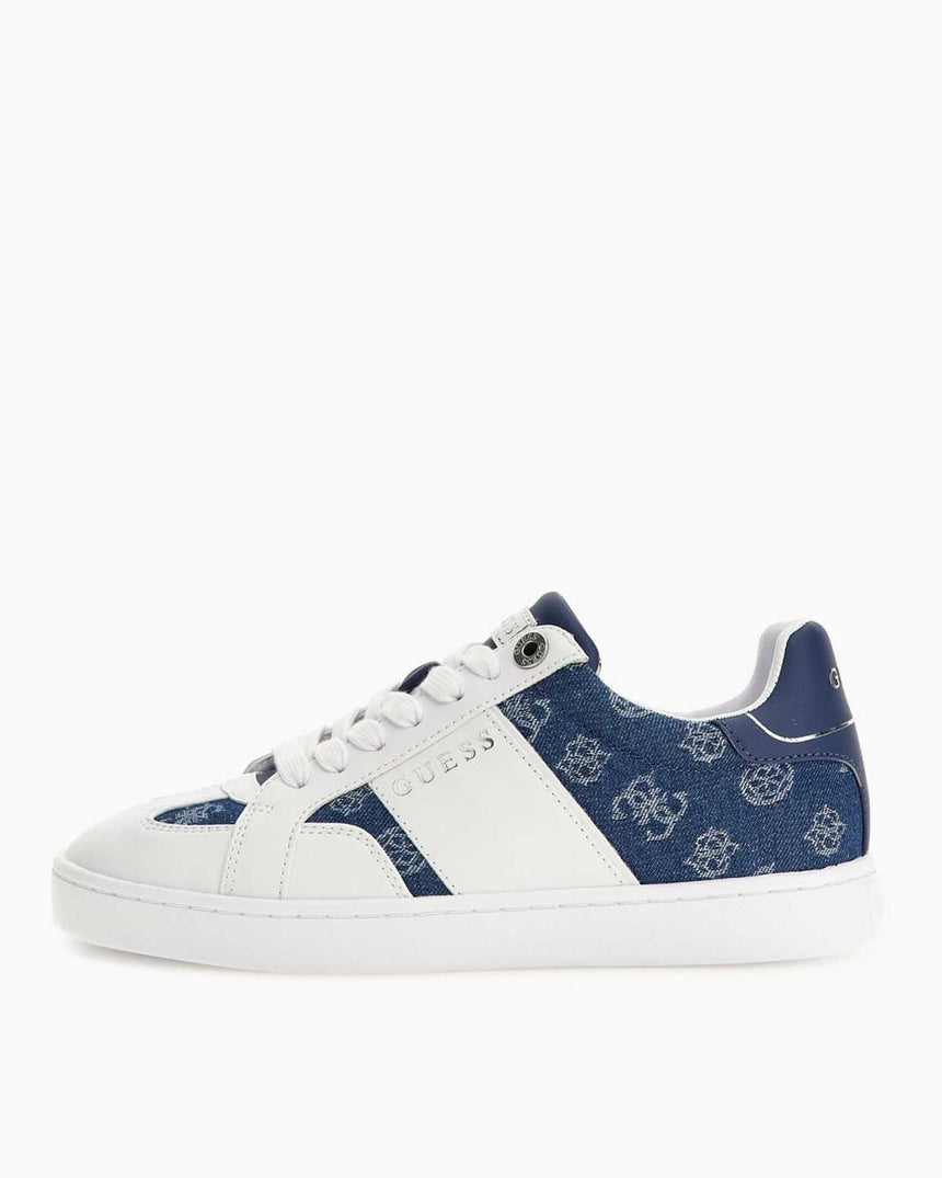 Guess Jrone4 Denim Baskılı Sneaker White Blue