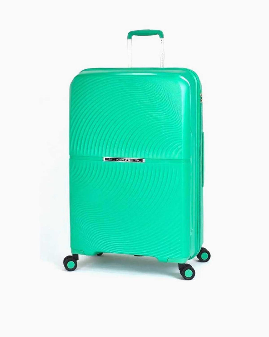 Benetton Trolley Logolu Kabin Boy Valiz Yeşil