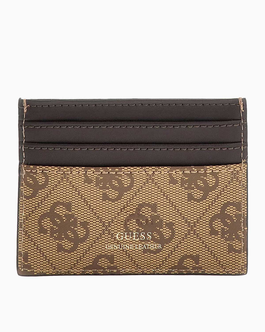 Guess Mito Monogram Card Case Kartlık Beige / Brown