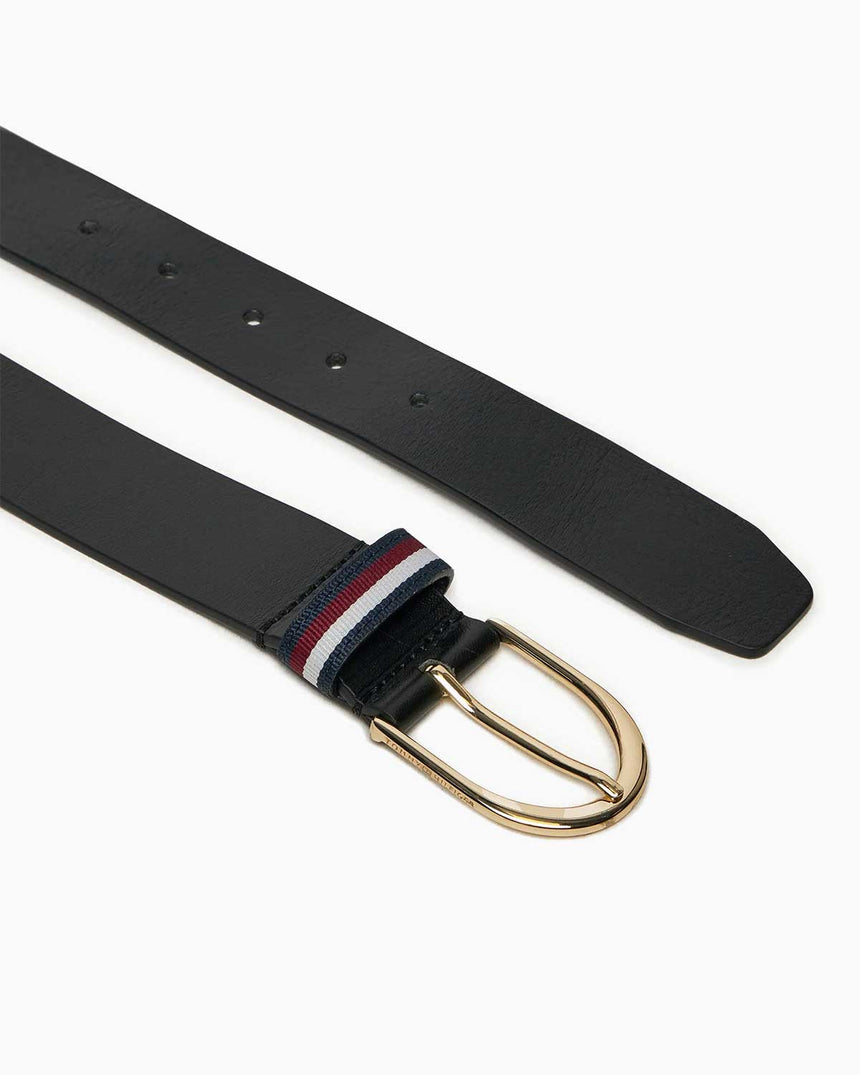 Tommy Hilfiger Corp Casual Fixed Belt Kemer Black