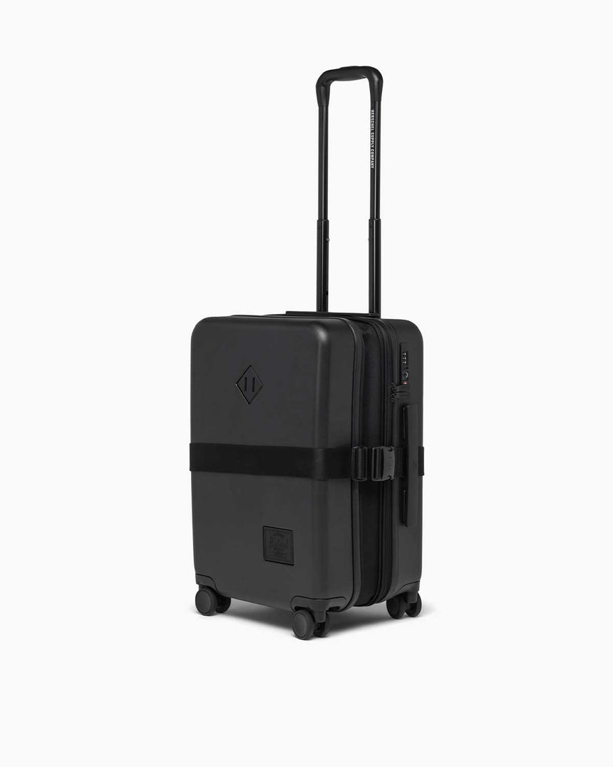 Herschel Heritage Large Sert Kabuklu Genişletilebilir Kabin Boy Valiz Black