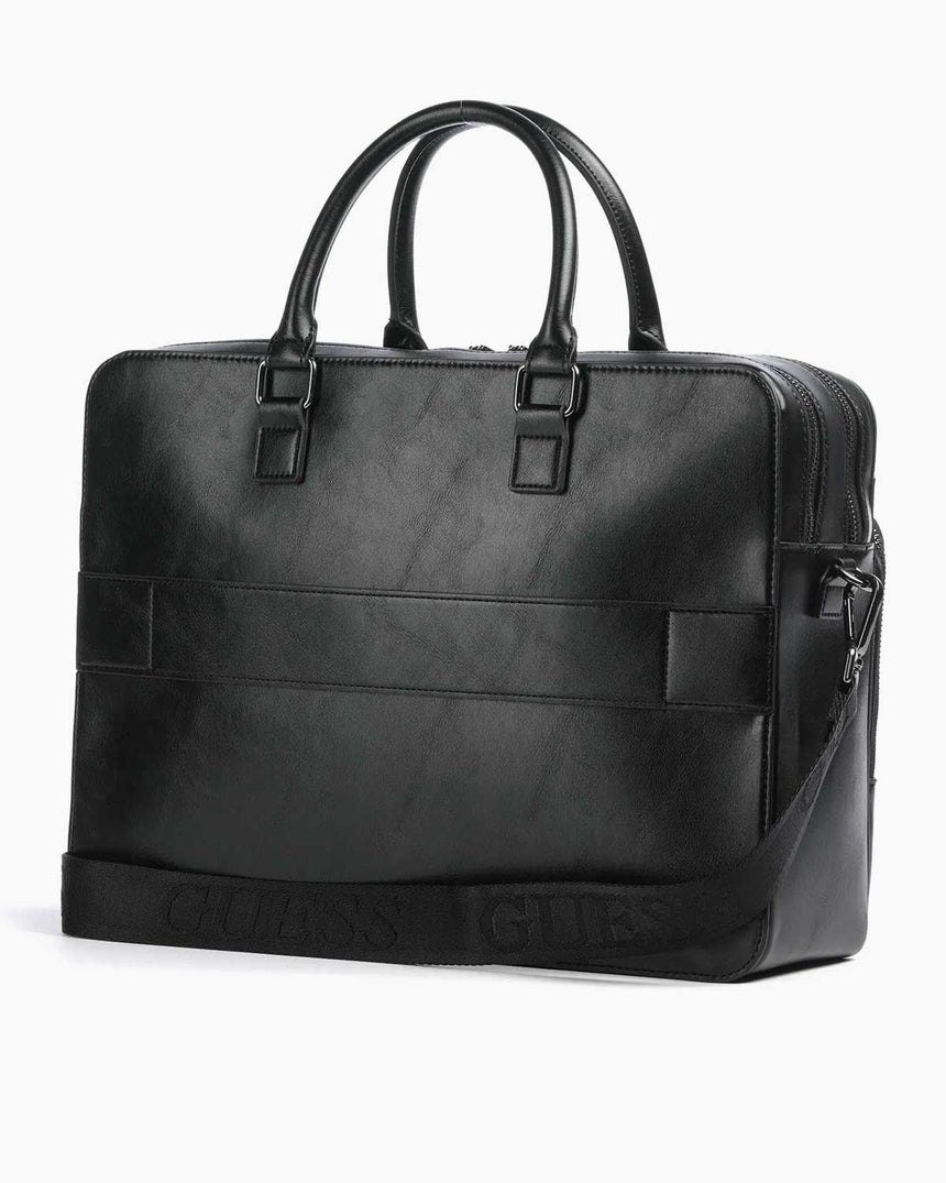 Guess Boston Erkek Büyük Boy Evrak Çantası Black