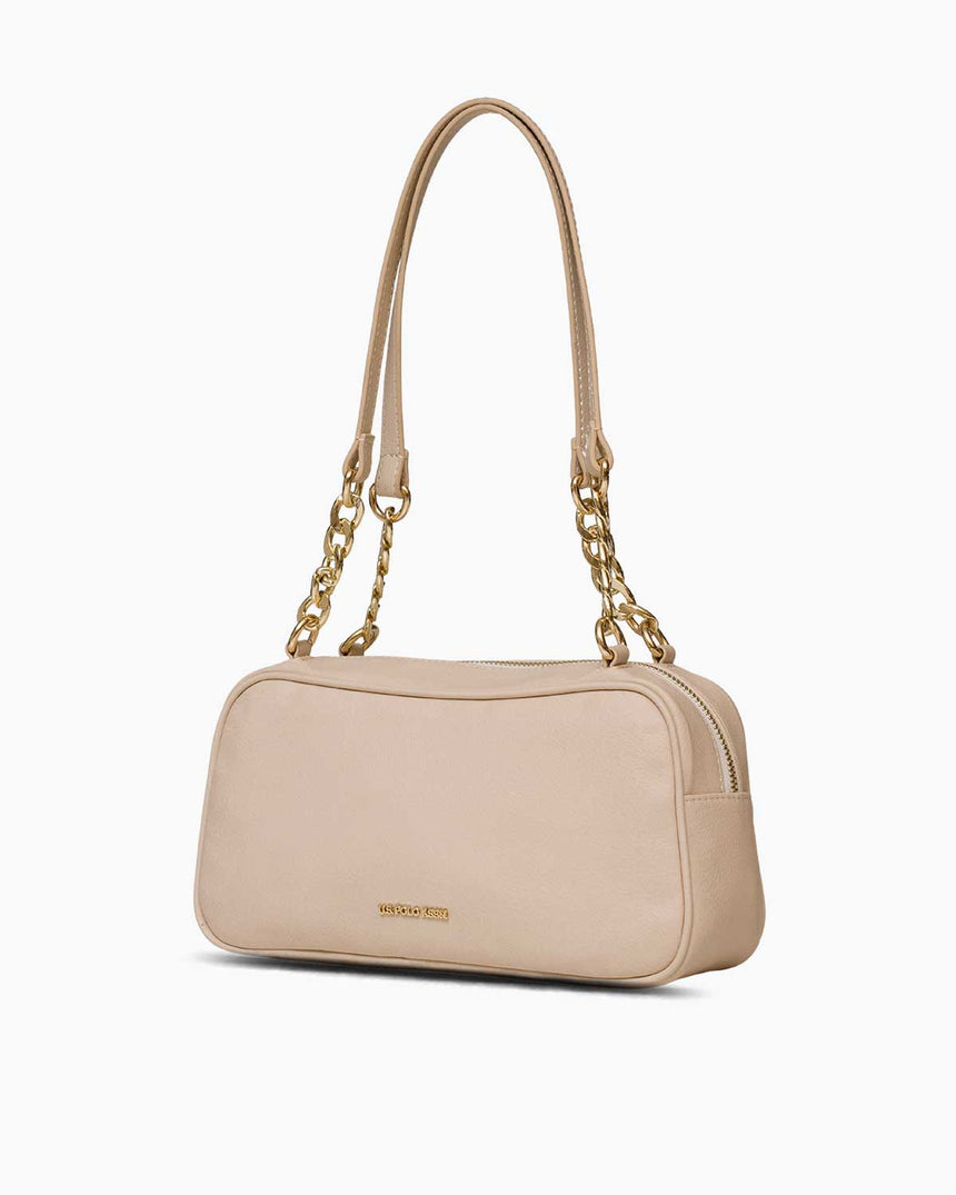 Us Polo Assn Zincir Detaylı Omuz Çantası Bej