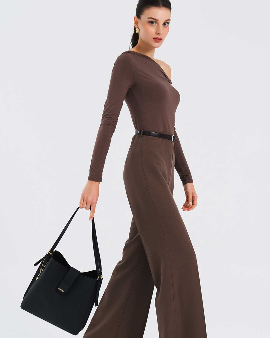 Nautica Ladies Logolu Omuz Çantası Siyah