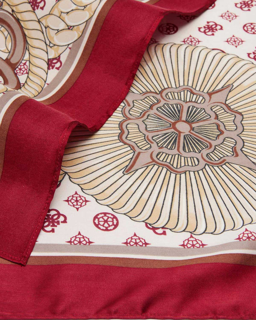 Guess Printed Kadın Eşarp Red