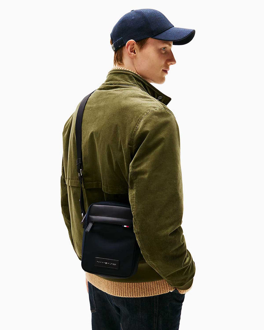 Tommy Hilfiger Naylon Erkek Muhabir Mini Çapraz Askılı Çanta Black
