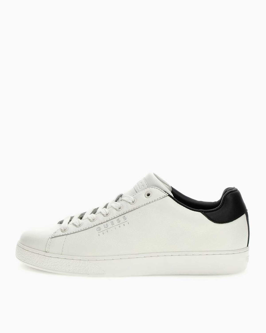 Guess Nola Bağcıklı Deri Sneaker Off White Black