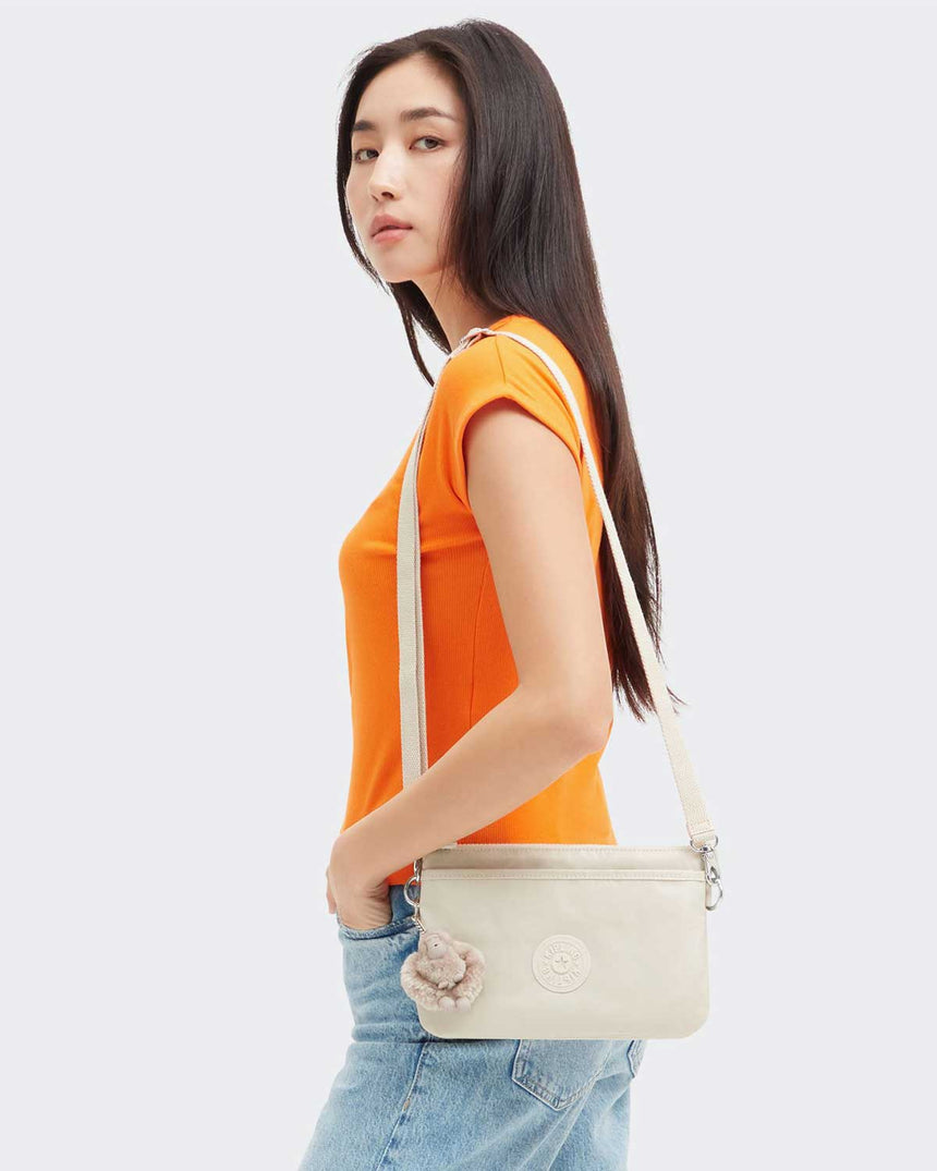 Kipling Riri Basic Plus Çapraz Askılı Çanta Beige Pearl
