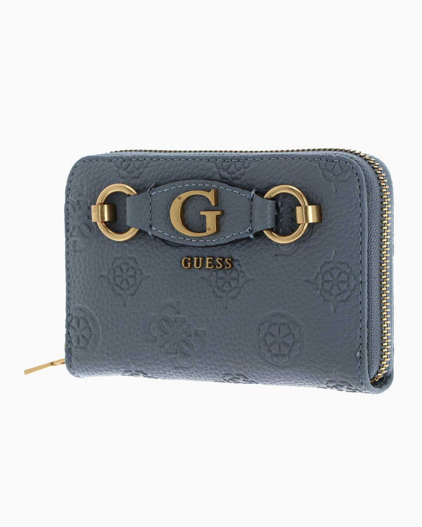 Guess Peony Medium Logolu Cüzdan Light Denim Logo
