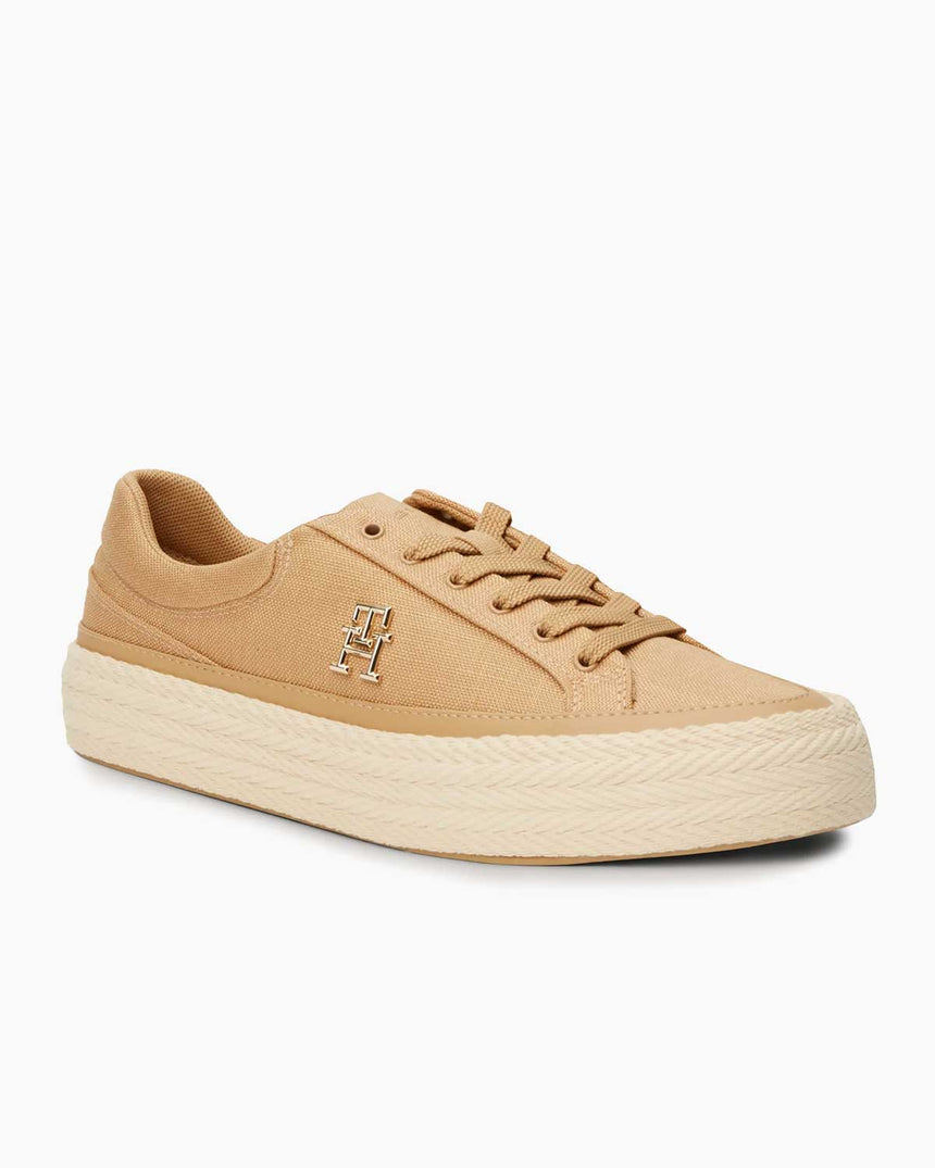 Tommy Hilfiger Linnen Low Top Sneaker Classic Khaki