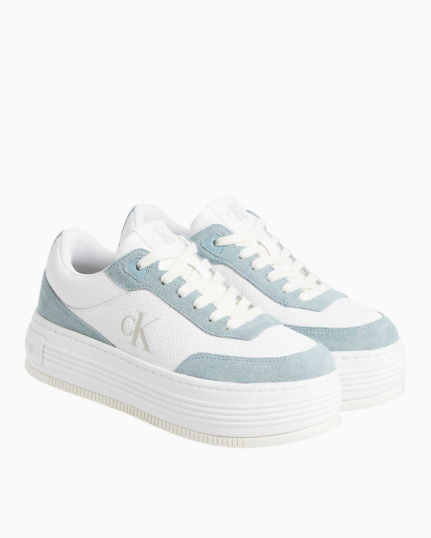 Calvin Klein Bold Flatform Low Top Sneaker Bright White/Blue Surf/Eggshell