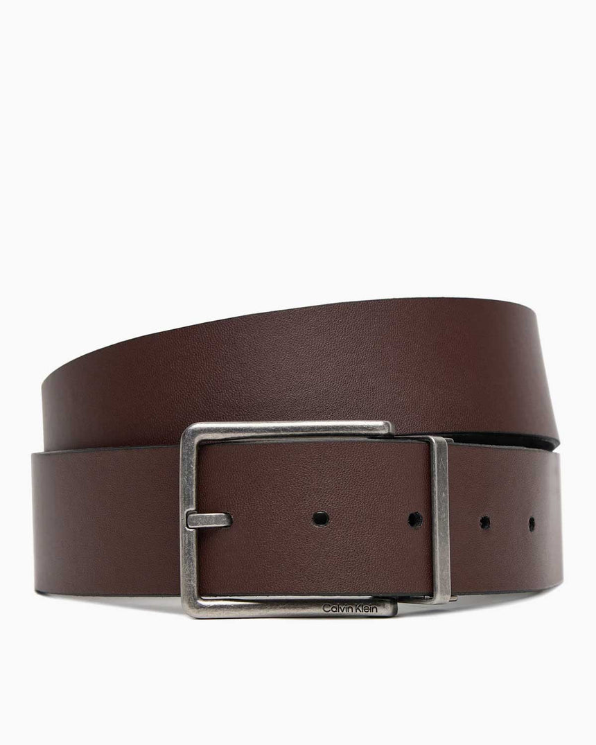 Calvin Klein Warmth Çift Taraflı 40mm Erkek Kemer Black / CK Cognac/ Antique Silver