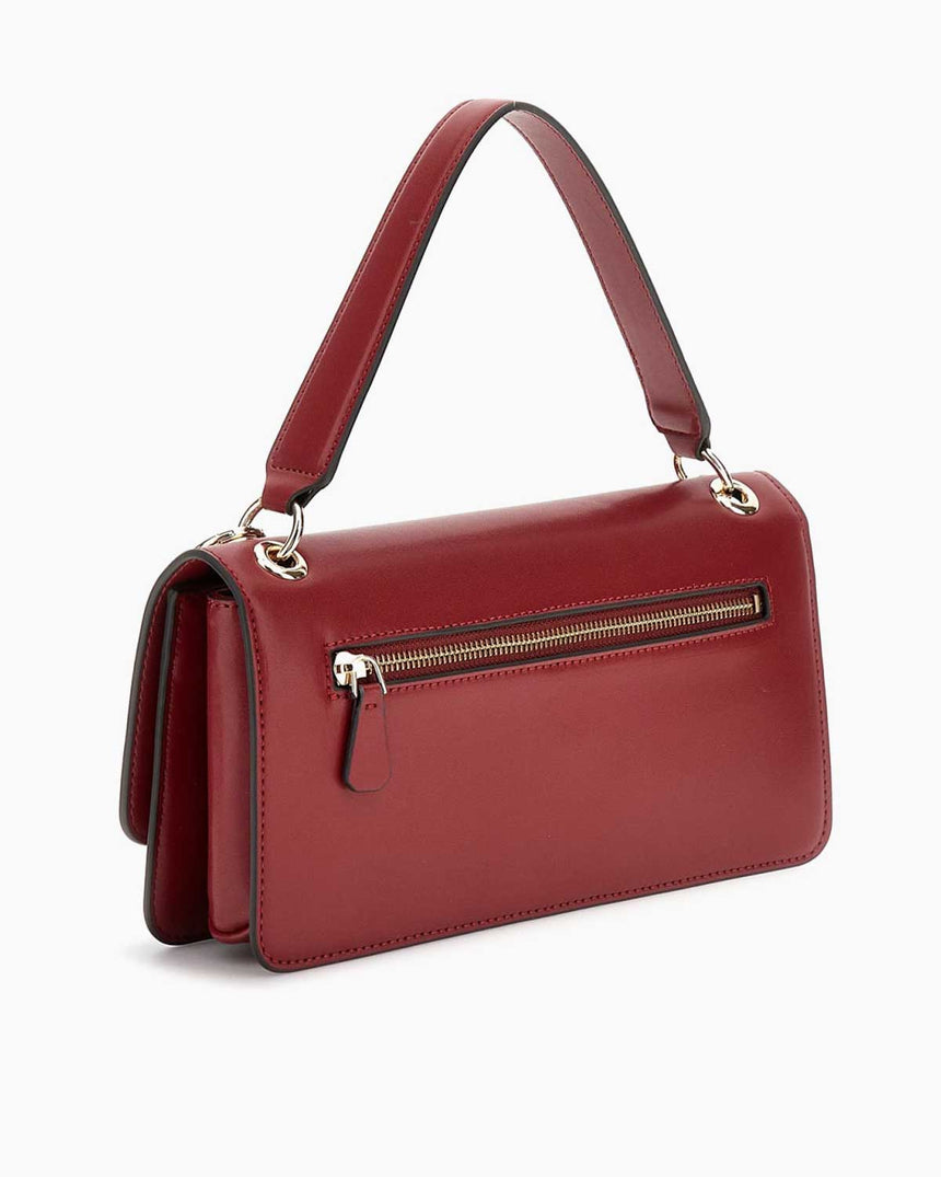Guess Eco Evanie Handle Flap Zincir Detaylı Omuz Çantası Red