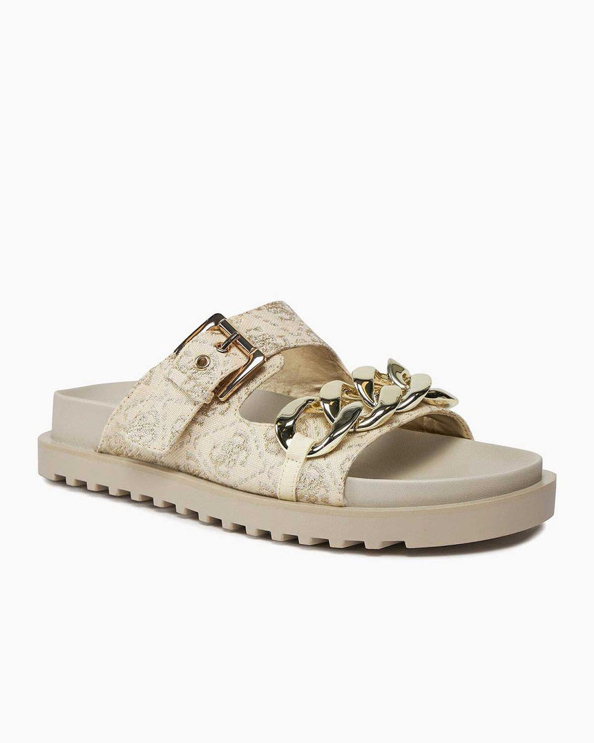 Guess Casual Shoes Çift Bantlı Sandalet Gold