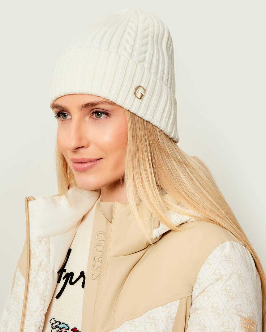 Guess Knitted Kadın Bere White