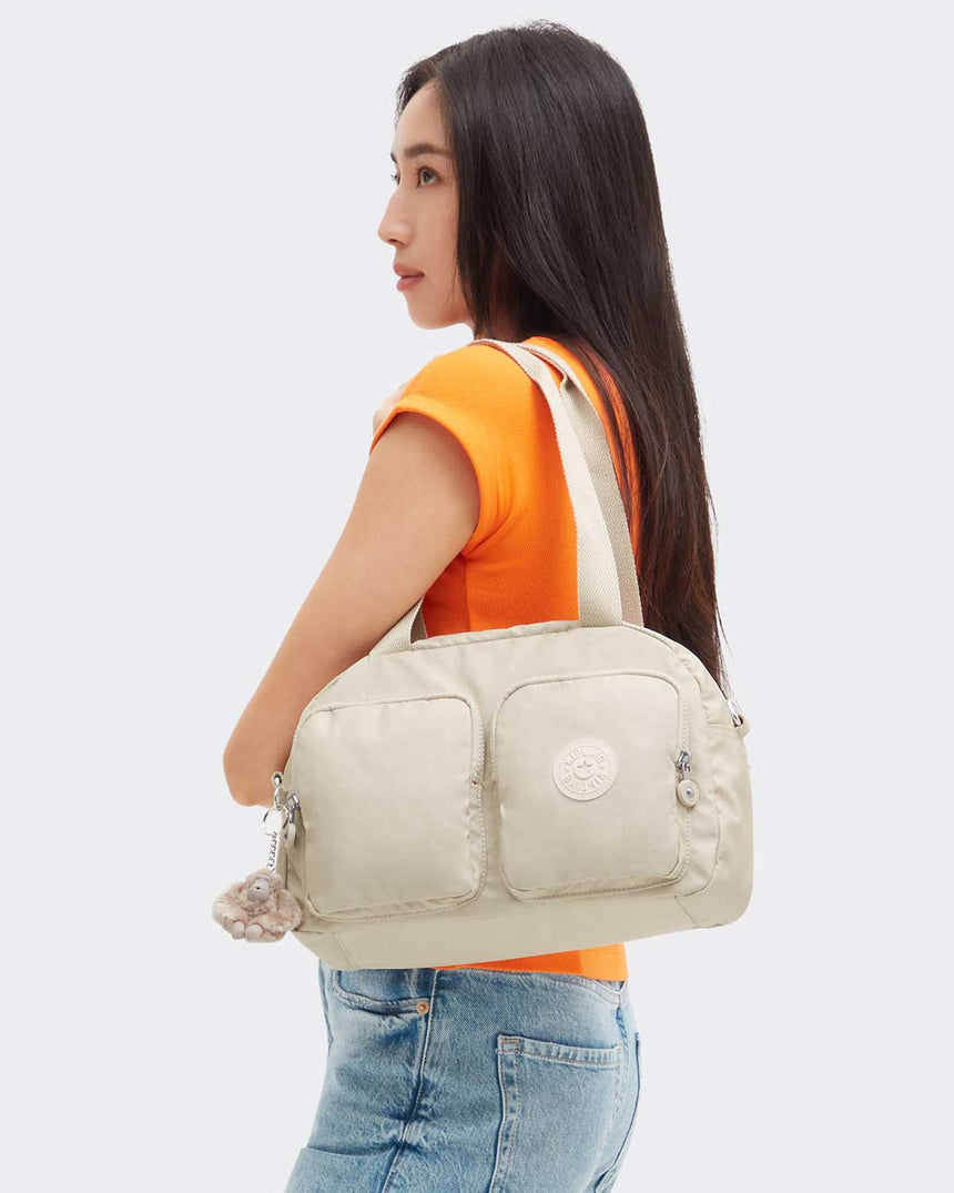 Kipling Cool Defea Omuz Çantası Beige Pearl