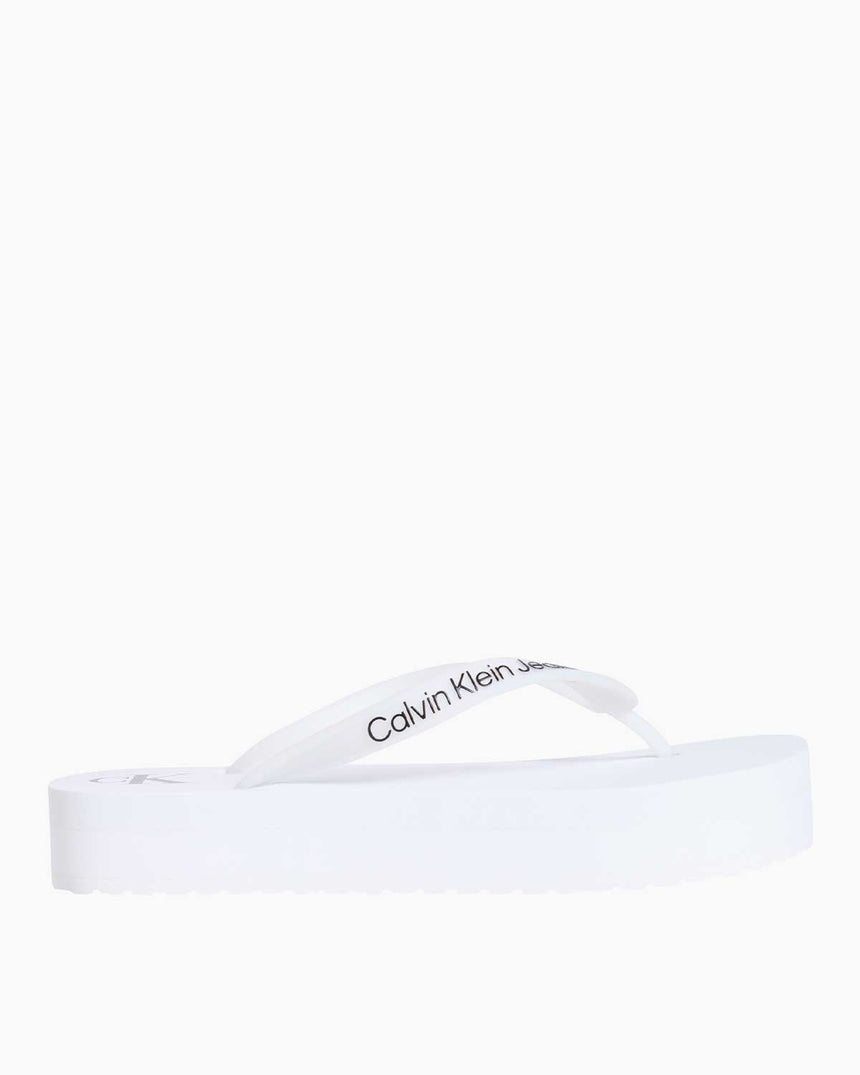 Calvin Klein Beach Flatform Flip Flops Terlik Bright White/Black