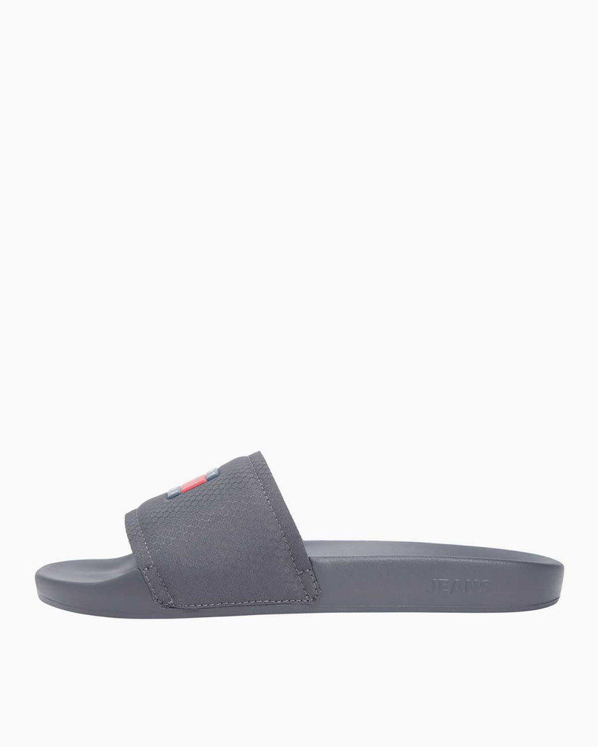 Tommy Hilfiger Aqua Pool Slide Erkek Terlik Washed Black