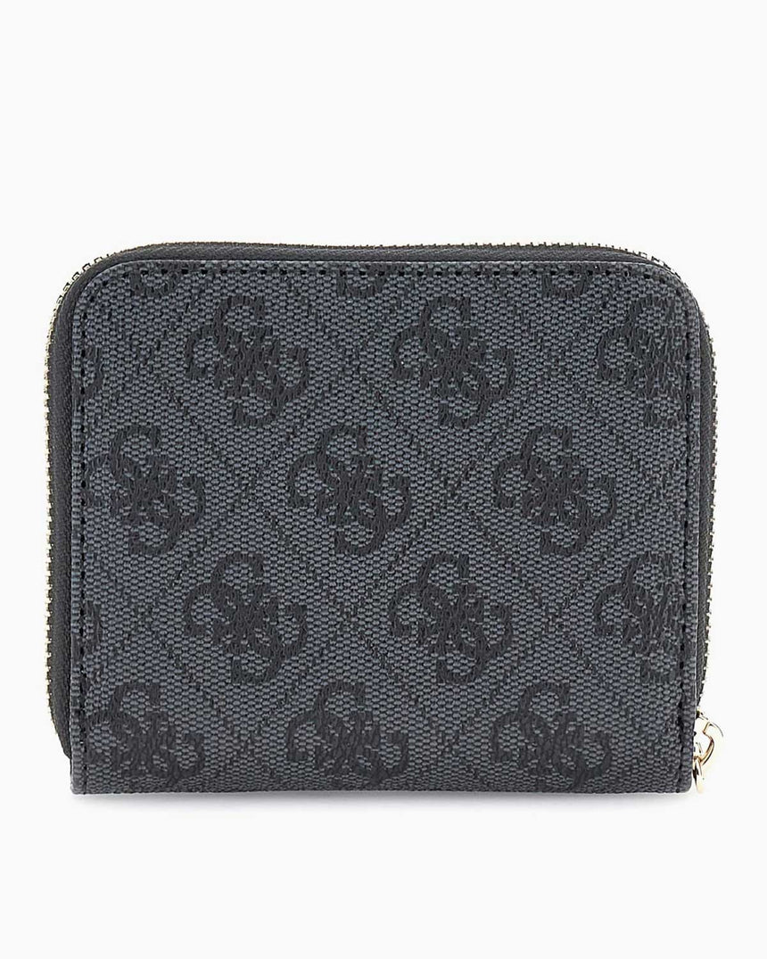 Guess Access Laurel II Küçük Boy Fermuarlı Kadın Cüzdan Coal Logo