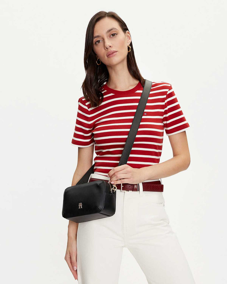 Tommy Hilfiger Chic Logolu Camera Bag Black