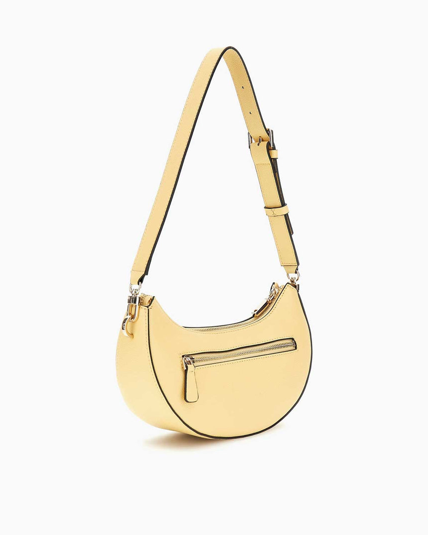 Guess Anadela Top Zip Logo Detaylı Omuz Çantası Cornsilk