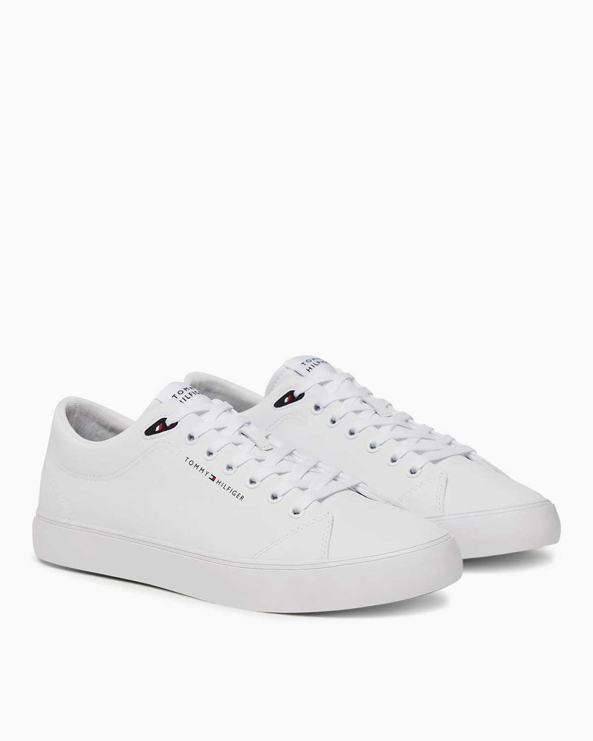 Tommy Hilfiger Düşük Bilek Güçlendirilmiş Deri Erkek Sneaker White