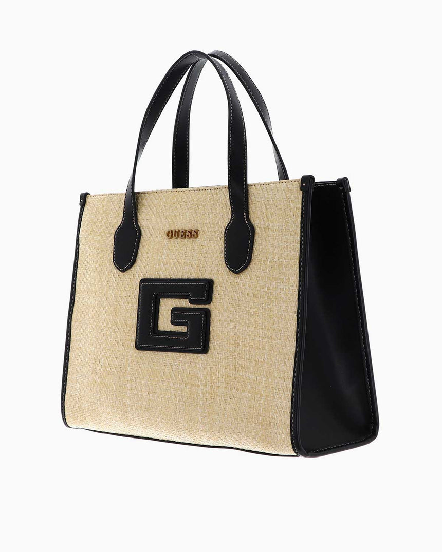 Guess Status Compartment El Çantası Natural - Black