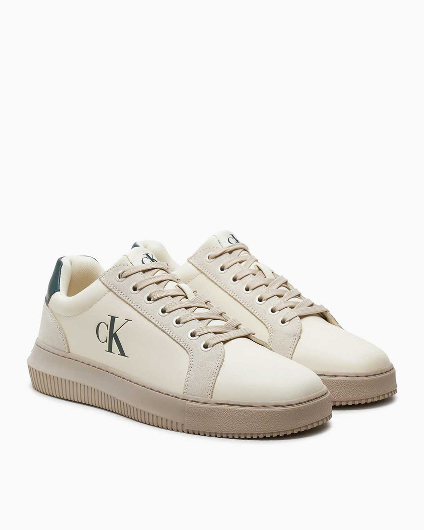 Calvin Klein Jeans Chunky Cupsole Authentic Sneaker Creamy White/Eggshell/Green