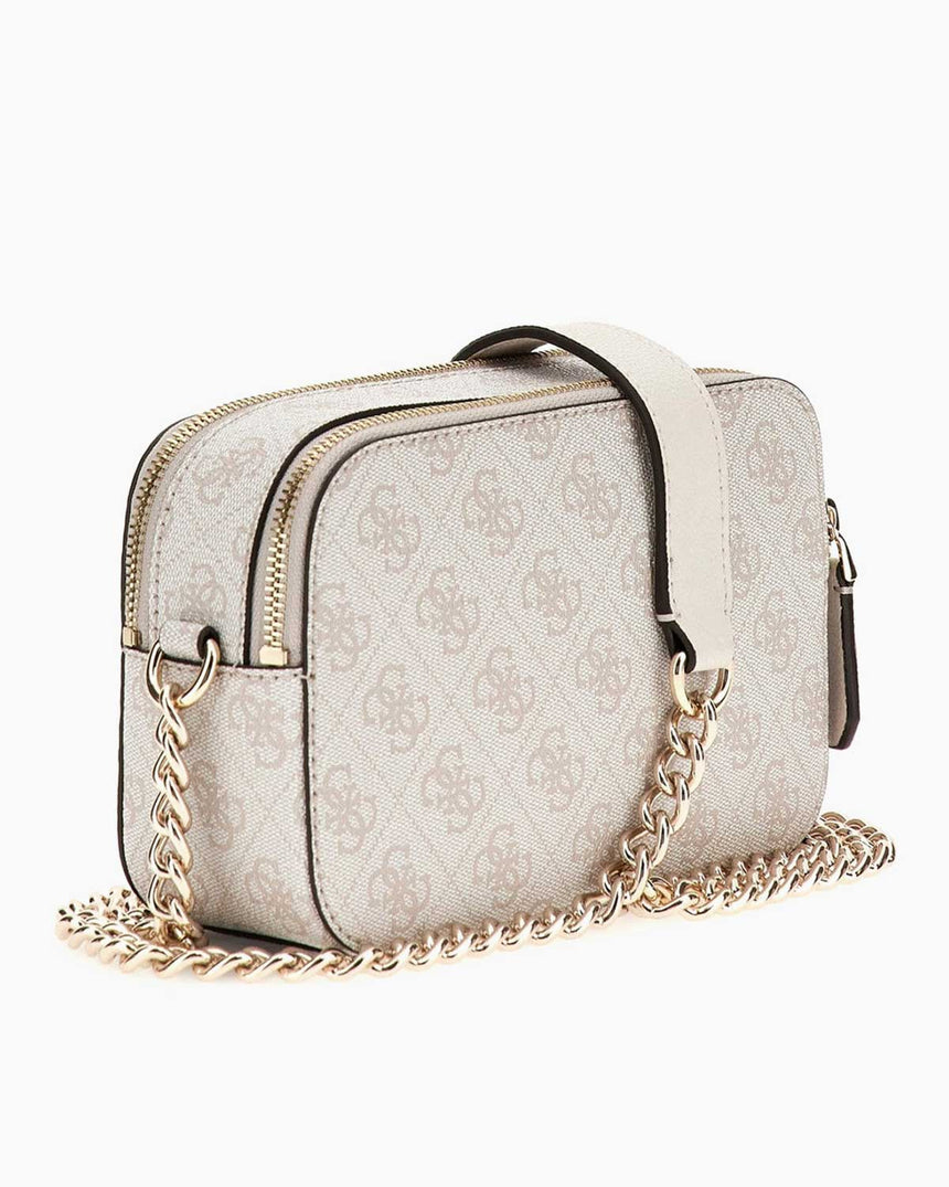 Guess Noelle Crossbody Zincir Detaylı Çapraz Askılı Çanta Blue Bonnet