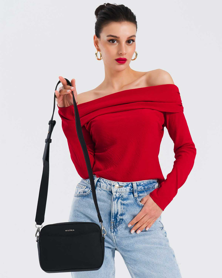 Nautica Ladies Ayarlanabilir Çapraz Askılı Çanta Siyah