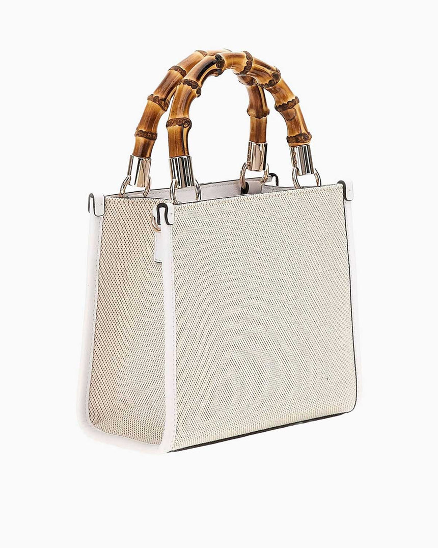 Guess Kerima Tote Mini El Çantası Natural / Latte Logo