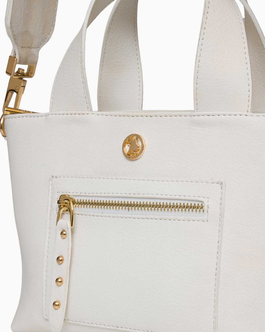 Us Polo Assn Logo Detaylı Çapraz Askılı Çanta Beyaz