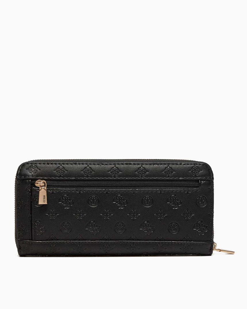 Guess Arlena Logo Zip Around Cüzdan Black Logo