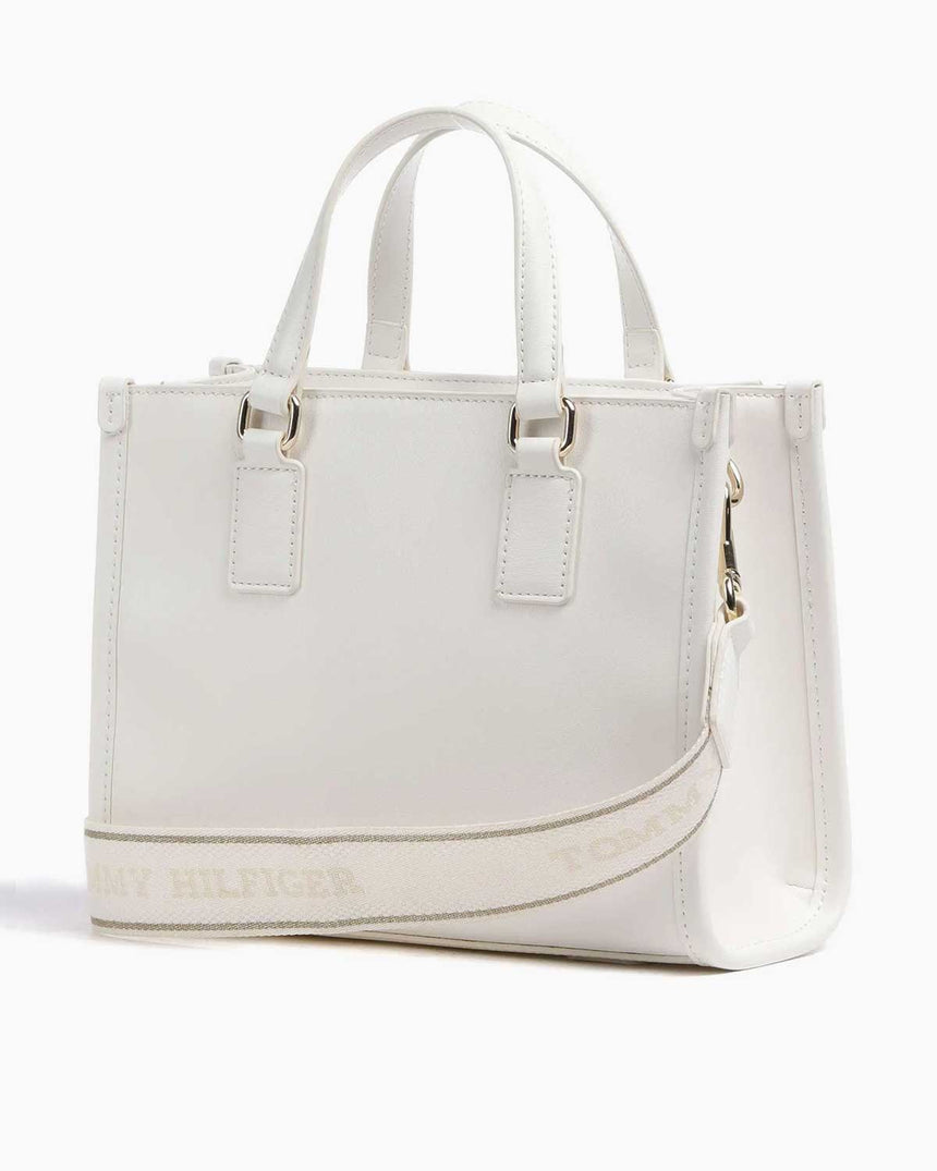 Tommy Hilfiger Uzun Askı Detaylı Mini El Çantası Ecru