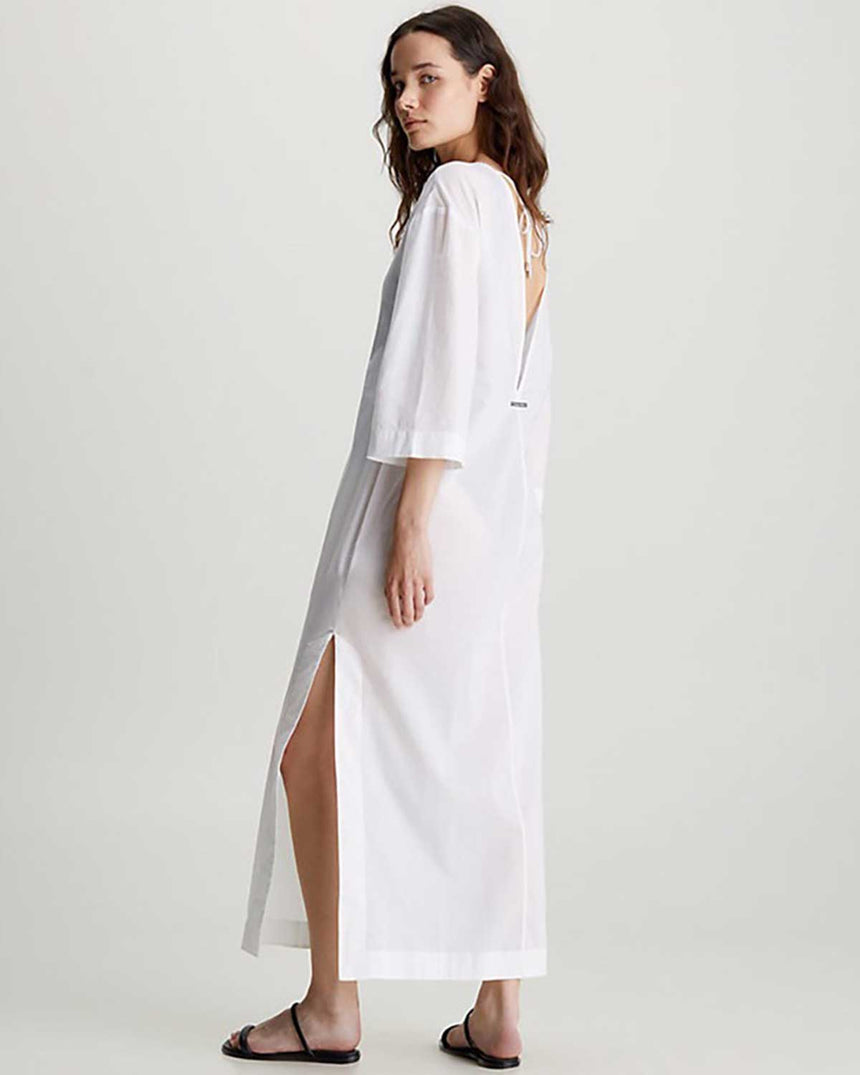 Calvin Klein Cover Up Dress Kaftan Plaj Elbisesi White