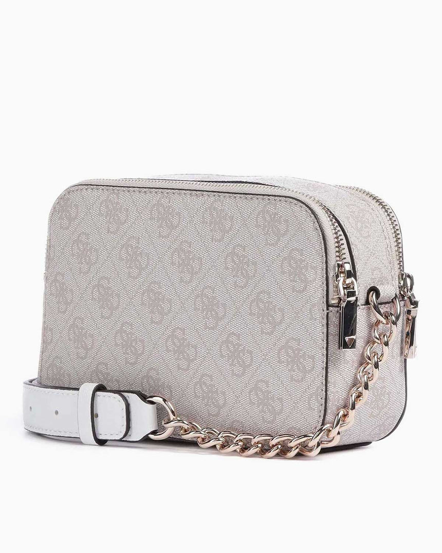 Guess Noreen Mini Sling Zincir Detaylı Çapraz Askılı Çanta Dove Logo