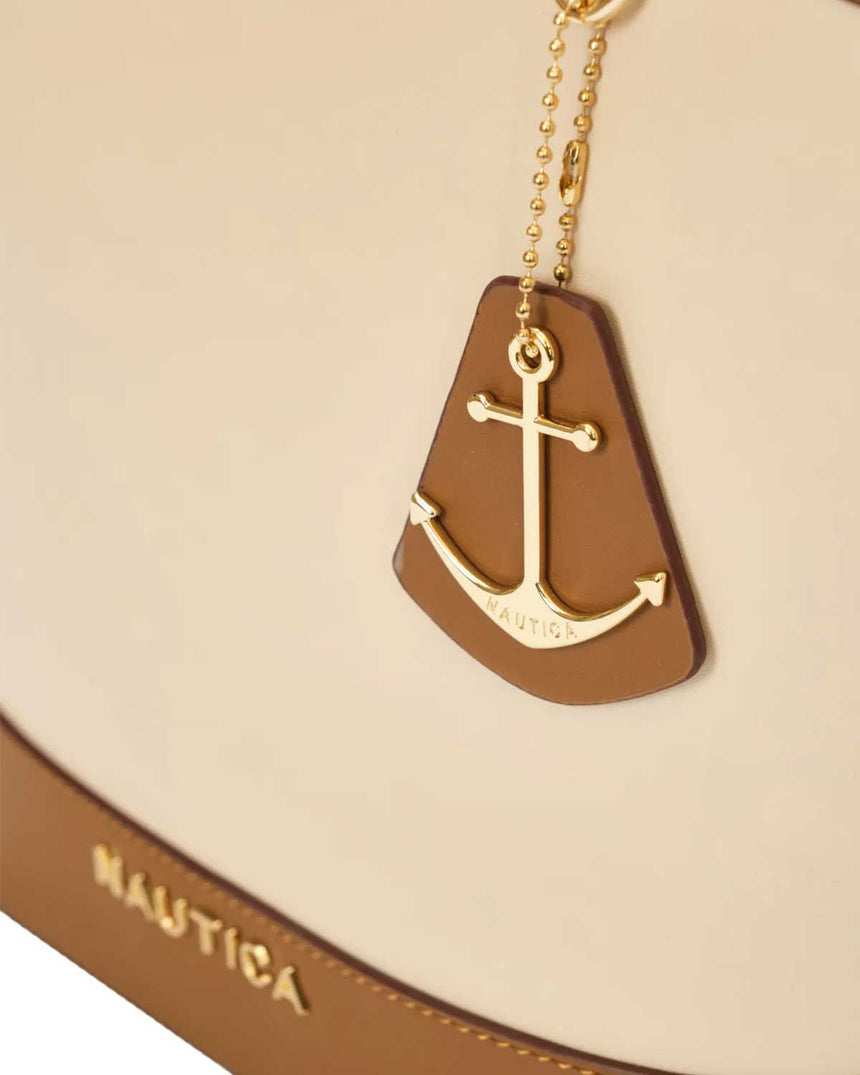 Nautica Aksesuar Detaylı Omuz Çantası Bej