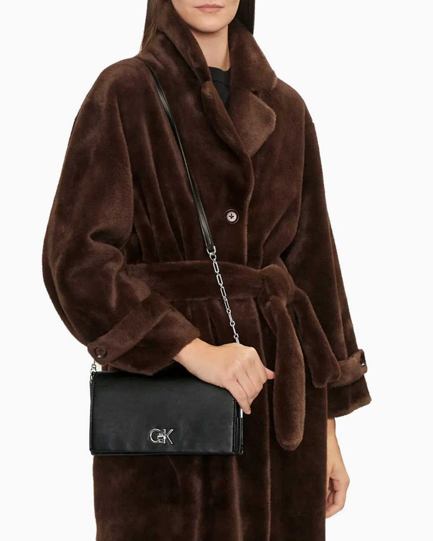 Calvin Klein Re-Lock Mini Çıkarılabilir Çapraz Askılı Kadın Çanta Pvh Black