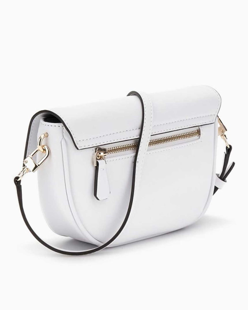 Guess Cerelia Flap Logolu Omuz Çantası White