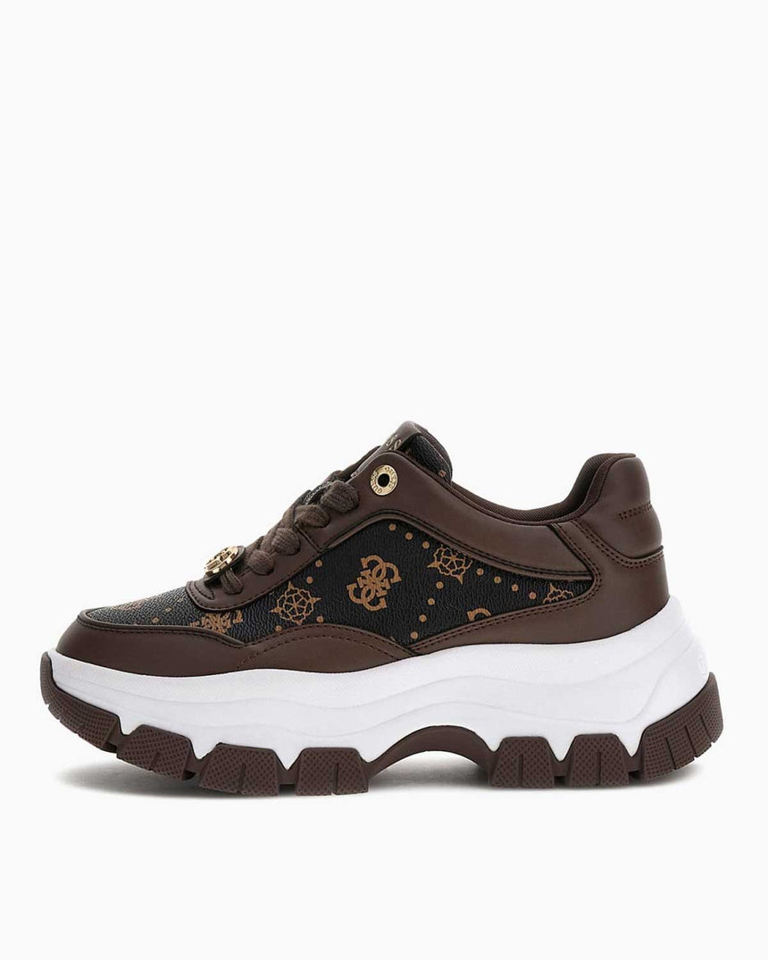 Guess Berrett2 Baskılı Kadın Sneaker Brown