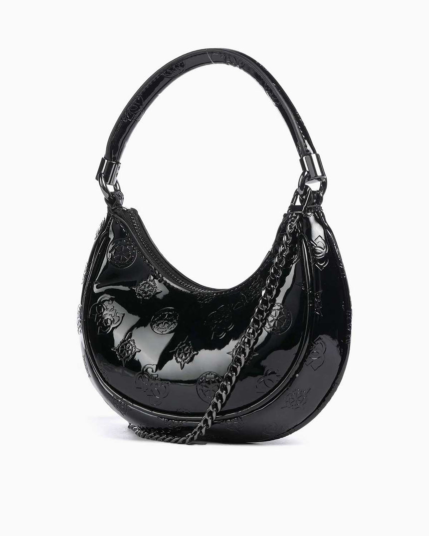 Guess Zalina Small Hobo Omuz Çantası Black Logo