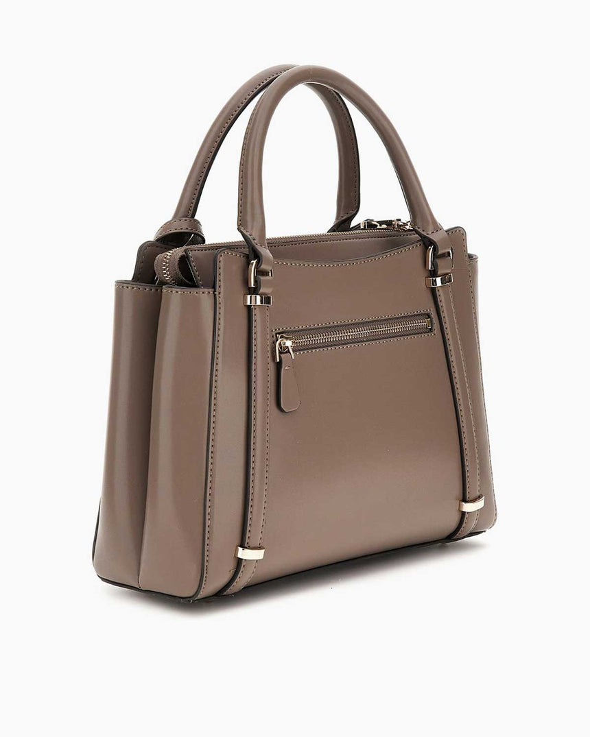 Guess Daryna Logolu Satchel El Çantası Dark Taupe